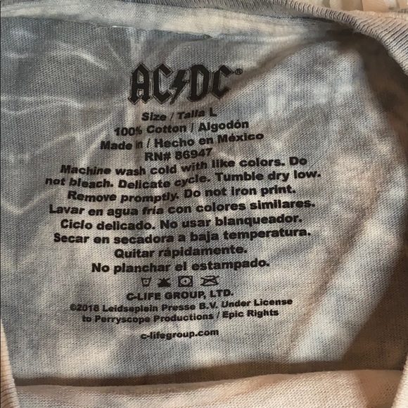 Shirts & Tops | Acdc Tiedye Tee | Poshmark